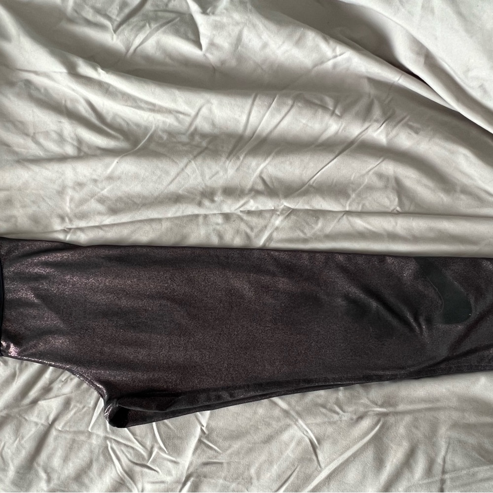 Nike Pro 7/8 leggings.  Black with rose gold sparkle - large like new